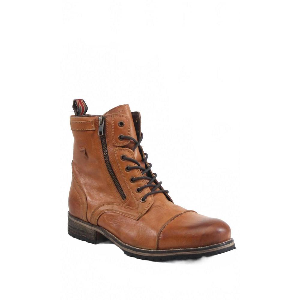 NEW DIBA TRUE men's pool side leather boots in tan